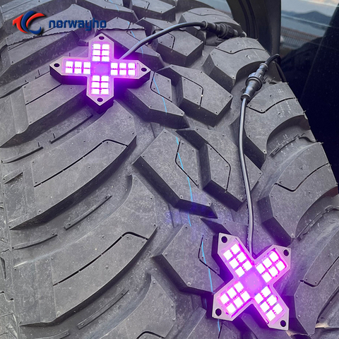 NWH-X8 24 piezas 5 vatios LED Dream Colorful X Mega Pod Rock Light desmontable debajo del kit brillante