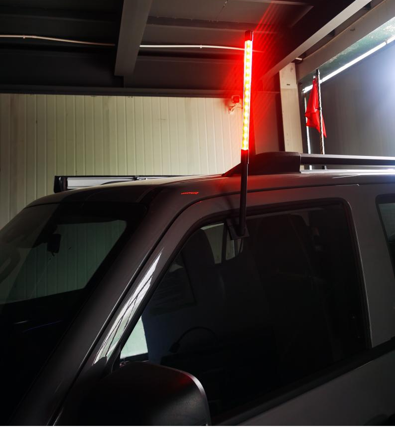 Luz de asta de bandera con abrazadera para ventana de coche