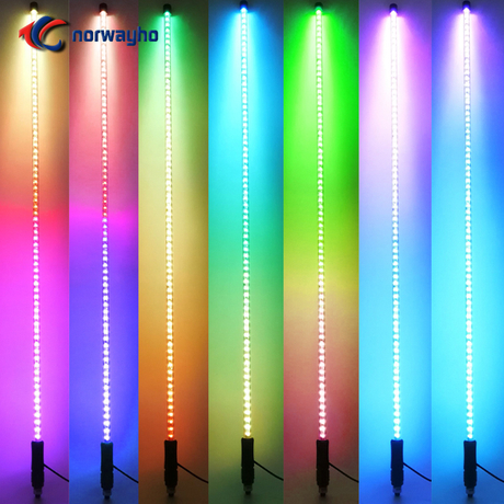 NWH-IC Inside LED Whip 365 colores Combinación Dream Lighting Flag Whip para offroading