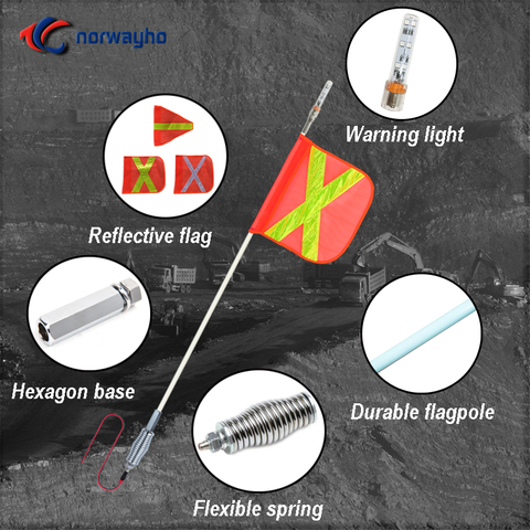 NWH-KY04 12~24V 6/8/10/12FT LUZ LED SUPERIOR FIJA/INTERMITENTE PÉRTIGAS LED DE SEGURIDAD PARA MINERÍA