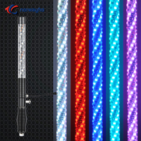Pértigas LED NWH-DWRGB de doble envoltura, color RGB para conducción de servicio pesado