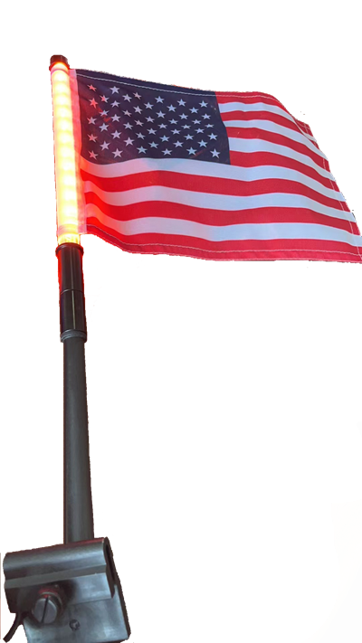 Luz de asta de bandera con abrazadera de ventana