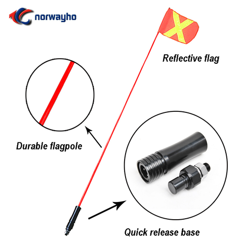 NWH-KY10 BANDERA REFLECTANTE DE POSTE DE 9MM ADVERTENCIA PÉRTIGAS DE SEGURIDAD PARA MINERÍA (POSTE ROJO)