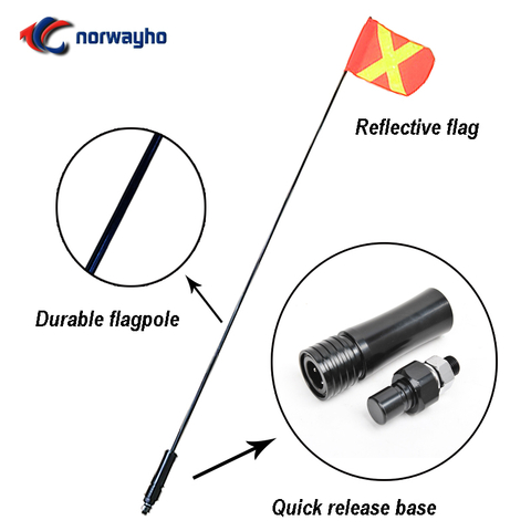 NWH-KY09 BANDERA REFLECTANTE DE POSTE DE 9MM ADVERTENCIA PÉRTIGAS DE SEGURIDAD PARA MINERÍA (POSTE NEGRO)