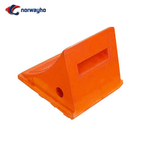 NWH-WCK06 Naranja Advertencia de seguridad Cuñas para ruedas Poliuretano para camiones