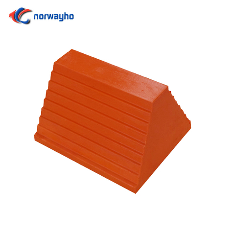 NWH-WCK05 Capacidad de carga máxima 20T Calzo de rueda de poliuretano, tope de rueda de seguridad