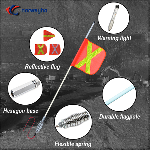 NWH-KY01 12~24V 6/8/10/12FT LUZ LED SUPERIOR CONSTANTE/INTERMITENTE PÉRTIGAS LED DE SEGURIDAD PARA MINERÍA
