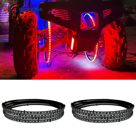 NWH-WR Kit de luz de anillo de rueda de color de ensueño RGB de 4 piezas de 15,5 pulgadas 